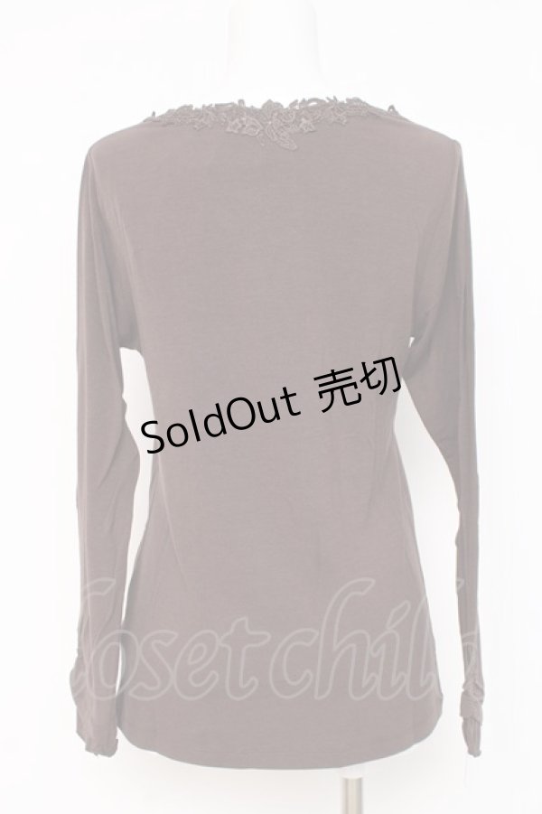 画像2: axes femme / モチーフレースインナー  茶 Y-26-03-06-105-AX-TO-SZ-ZY (2)