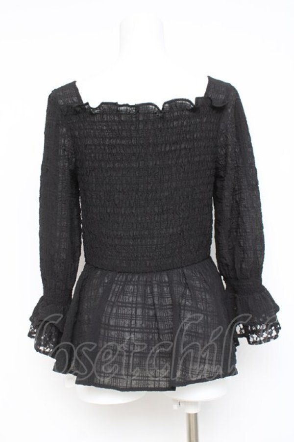 画像2: axes femme / シアーシャーリングブラウス  黒 Y-26-03-06-107-AX-TO-SZ-ZY (2)