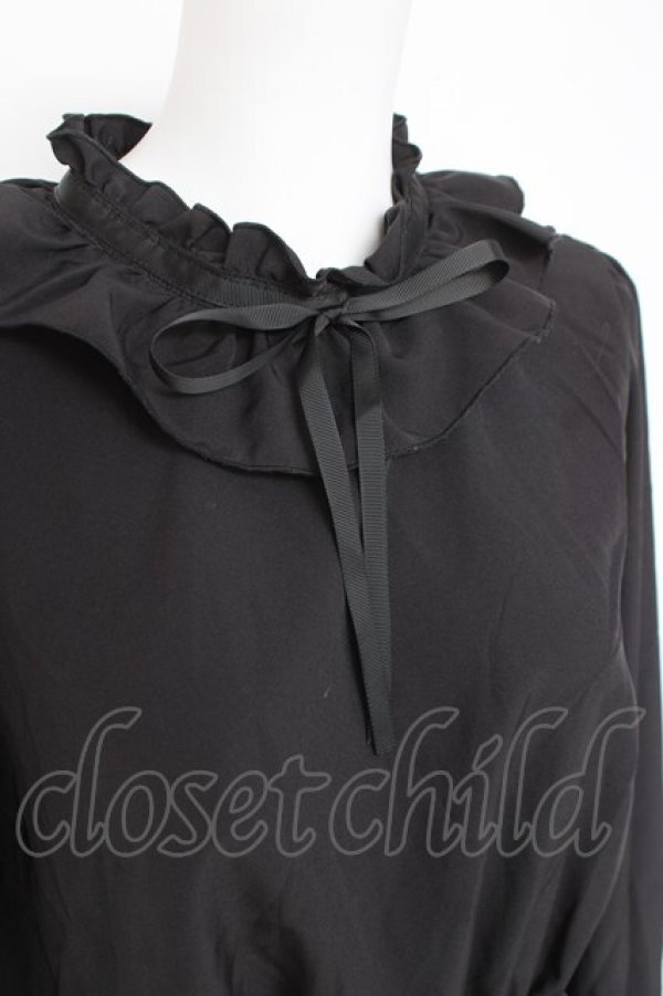 画像3: m petit by misako / フリルペプラムブラウス  黒 Y-26-03-06-115-LO-BL-SZ-ZY (3)