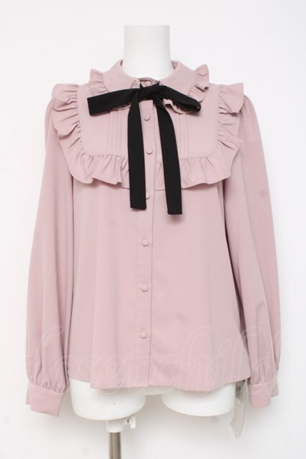 画像1: Ank Rouge / フリルブラウス  ピンク Y-26-03-06-122-CA-BL-SZ-ZY (1)