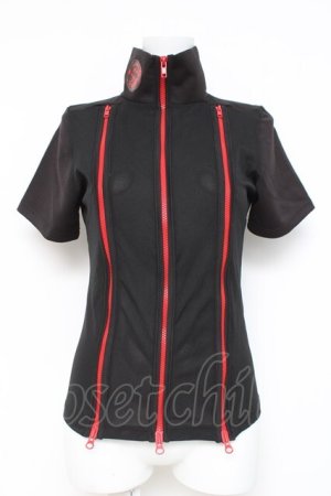 画像: Qutie Frash / 龍刺繍3ZIPカットソー  黒 Y-26-03-06-124-QU-TO-SZ-ZY