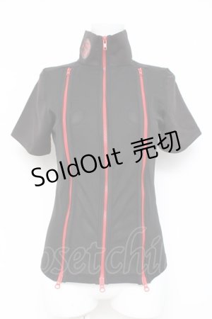 画像: Qutie Frash / 龍刺繍3ZIPカットソー  黒 Y-26-03-06-124-QU-TO-SZ-ZY