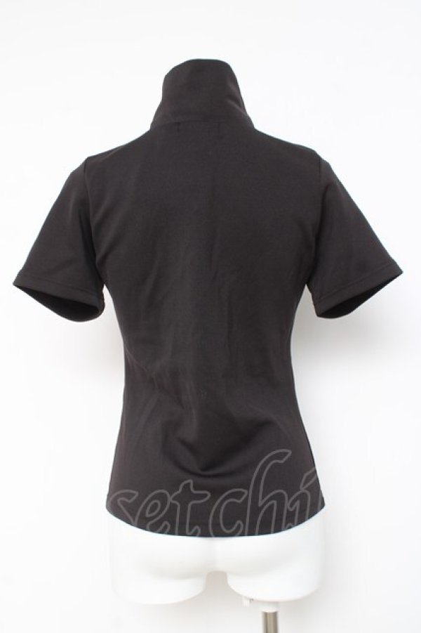 画像2: Qutie Frash / 龍刺繍3ZIPカットソー  黒 Y-26-03-06-124-QU-TO-SZ-ZY (2)