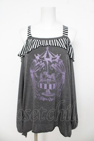 画像: ALGONQUINS / メリーゴーランドptオフショルトップス F グレー Y-26-03-06-129-AL-TO-SZ-ZY