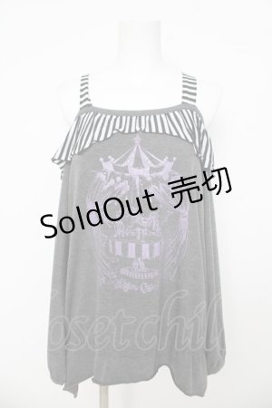 画像: ALGONQUINS / メリーゴーランドptオフショルトップス F グレー Y-26-03-06-129-AL-TO-SZ-ZY