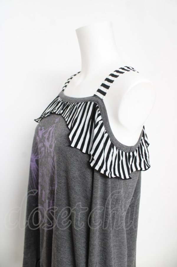 画像3: ALGONQUINS / メリーゴーランドptオフショルトップス F グレー Y-26-03-06-129-AL-TO-SZ-ZY (3)