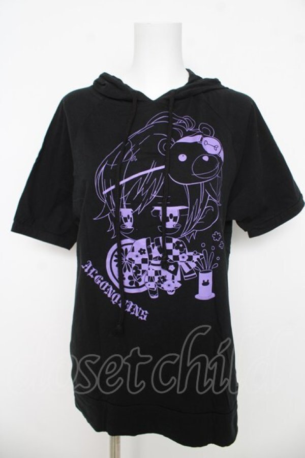 画像1: ALGONQUINS / DIABOLIK LOVERSコラボ 坂巻カナト モデル　トップス  ブラック/パープル Y-26-03-06-130-AL-TO-SZ-ZY (1)
