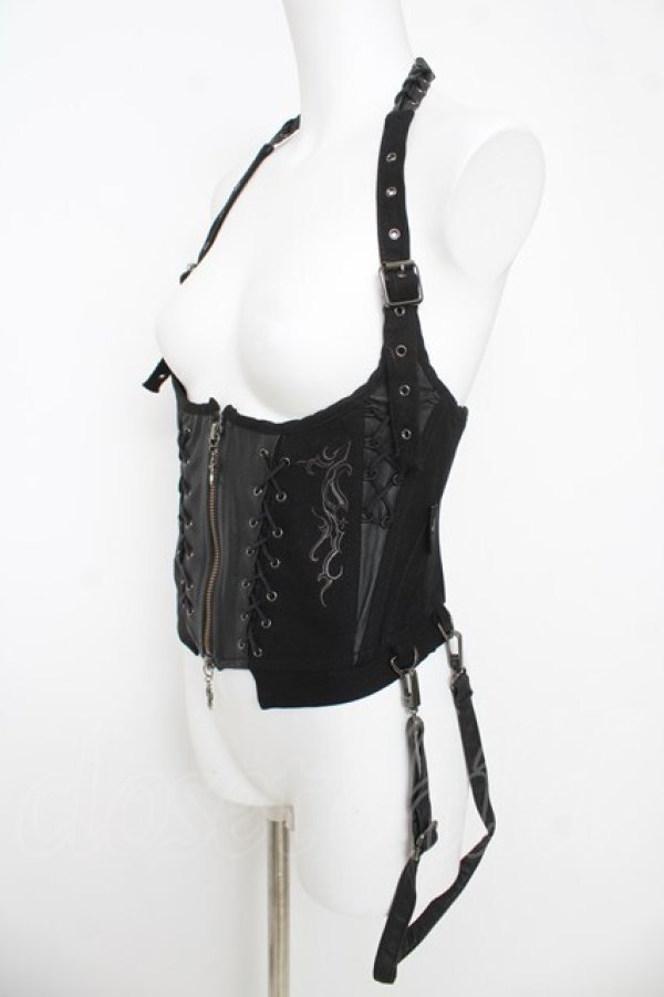 画像3: Ozz Croce / ホルターネックコルセット  黒 Y-26-03-06-136-OO-TO-SZ-ZY (3)