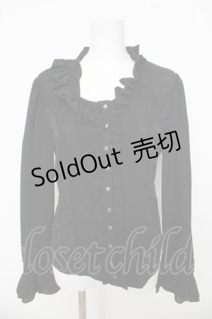 画像: Rozen Kavalier / レース切替フリルブラウス  黒 Y-26-03-06-139-OO-BL-SZ-ZY