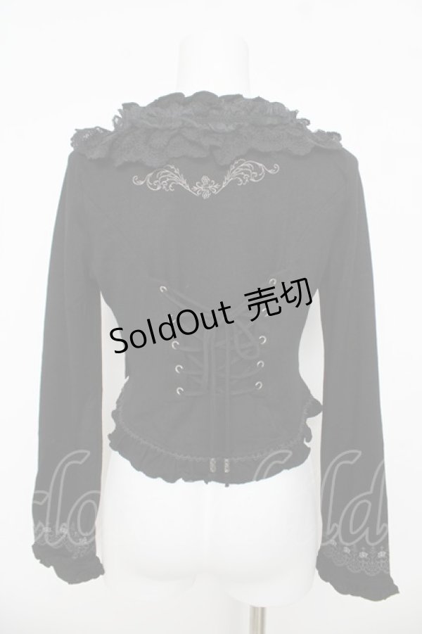 画像2: Ozz Croce / フロントレースバラptカーディガン  黒 Y-26-03-06-140-OO-TO-SZ-ZY (2)