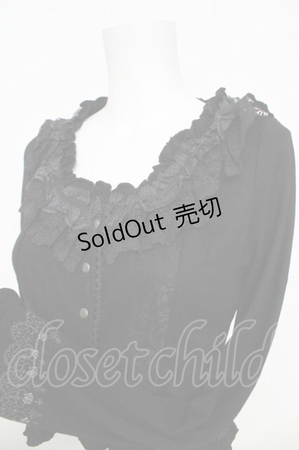 画像3: Ozz Croce / フロントレースバラptカーディガン  黒 Y-26-03-06-140-OO-TO-SZ-ZY (3)