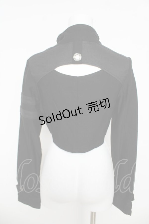 画像2: Ozz Croce / クロスZIPハイネックショートジャケット  黒 Y-26-03-06-142-OO-JA-SZ-ZY (2)