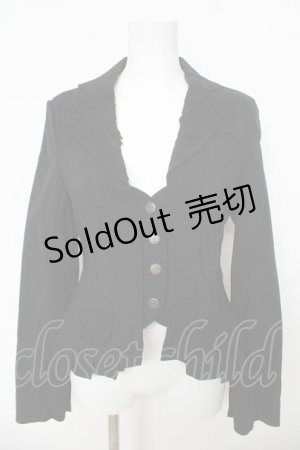 画像: Rozen Kavalier / モチーフレース刺繍ジャケット  黒 Y-26-03-06-143-OO-JA-SZ-ZY