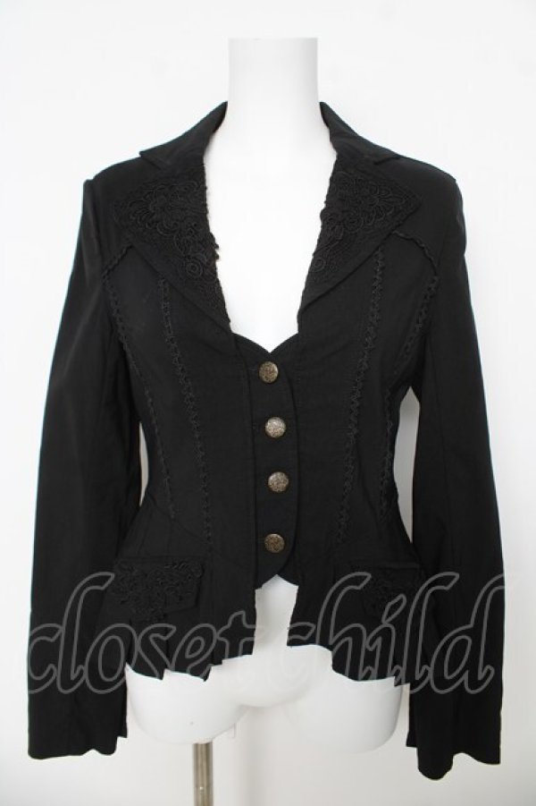 画像1: Rozen Kavalier / モチーフレース刺繍ジャケット  黒 Y-26-03-06-143-OO-JA-SZ-ZY (1)