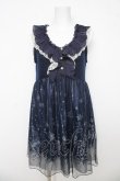 画像1: axes femme / チュール重ね結晶柄チュニ M 紺 Y-26-03-06-144-AX-OP-SZ-ZY (1)