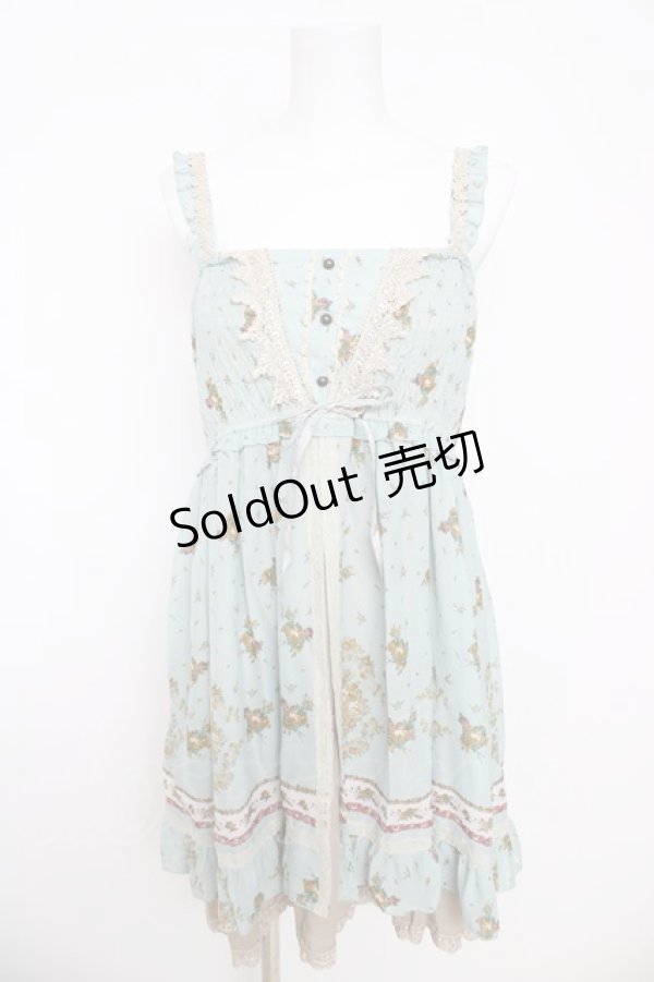 画像1: axes femme / ブーケ柄2WAYワンピース  ミント Y-26-03-06-145-AX-OP-SZ-ZY (1)