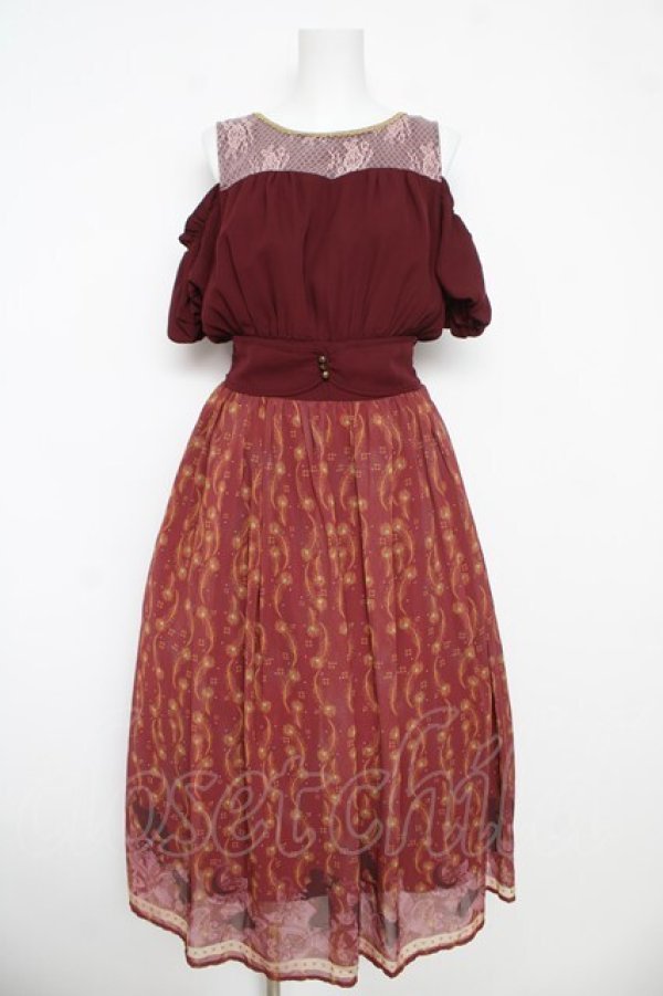 画像1: axes femme POETIQUE / ディズニーアラジン/ワンピース  ワイン Y-26-03-06-148-AX-OP-SZ-ZY (1)