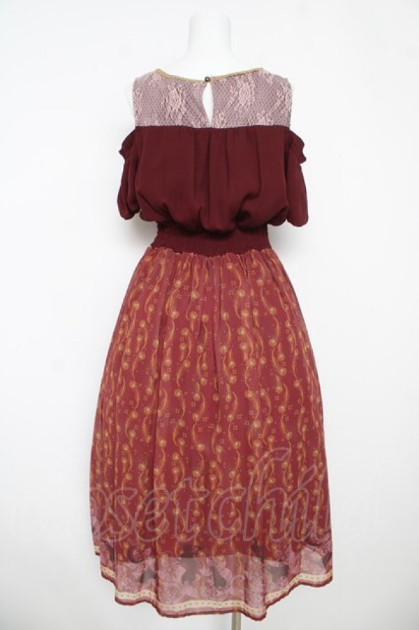 画像2: axes femme POETIQUE / ディズニーアラジン/ワンピース  ワイン Y-26-03-06-148-AX-OP-SZ-ZY (2)