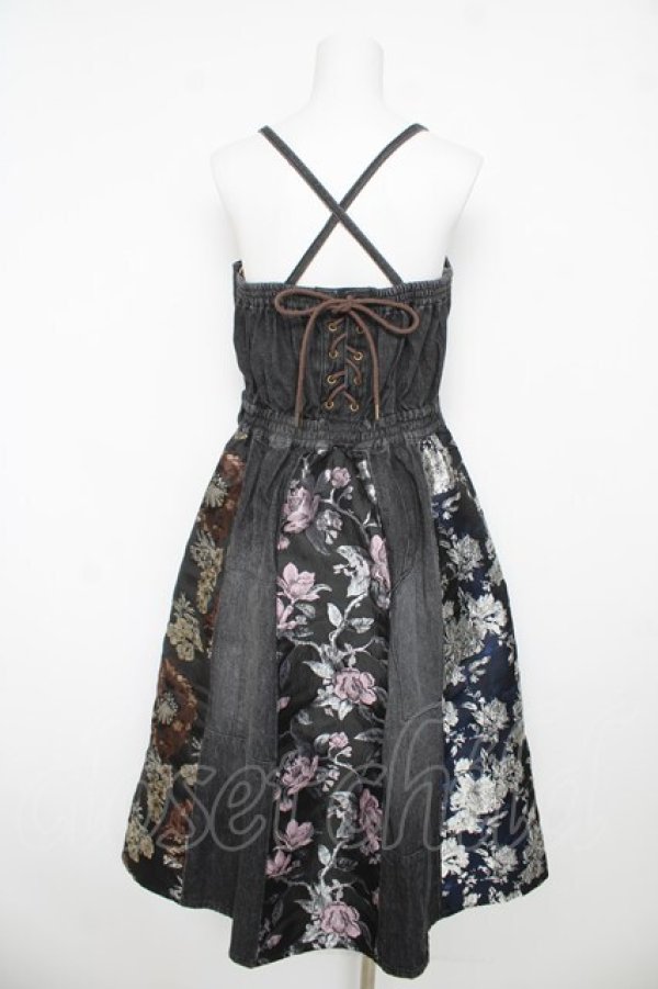 画像2: axes femme / パッチワーク風ジャンスカ  黒 Y-26-03-06-152-AX-OP-SZ-ZY (2)