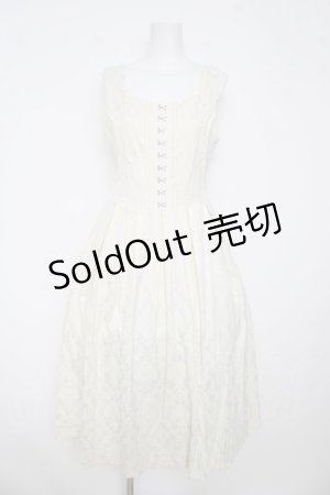 画像: axes femme / コルセット風ジャカードジャンパースカート F 生成り Y-26-03-06-154-AX-OP-SZ-ZY