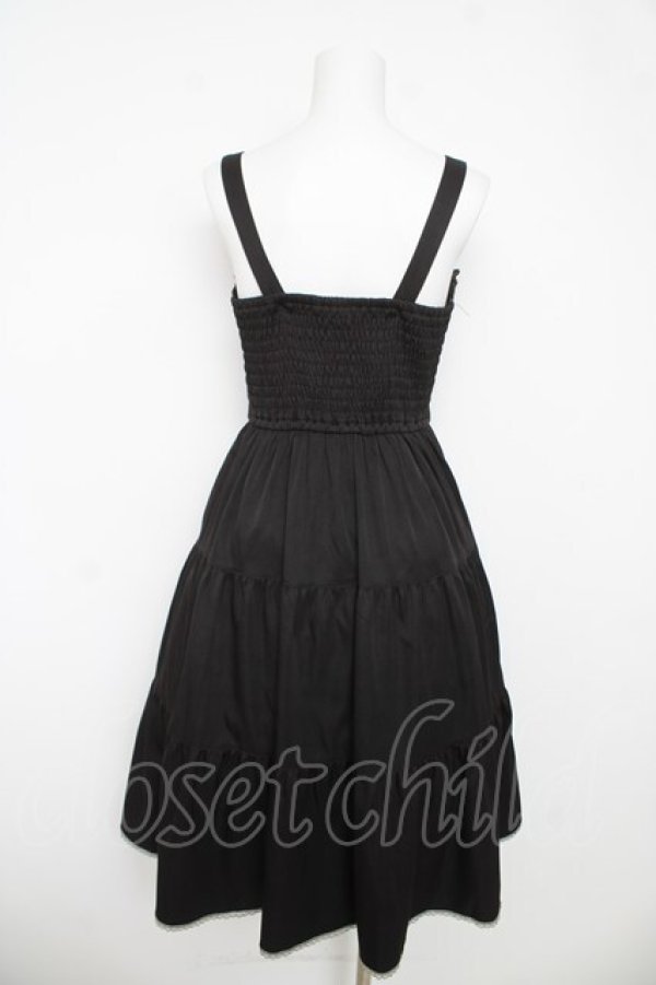 画像2: axes femme POETIQUE / スカラップ刺繍キャミワンピース M 黒 Y-26-03-06-157-AX-OP-SZ-ZY (2)