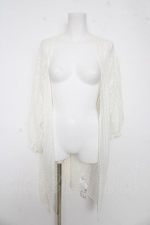 画像: axes femme / ストライプレースガウン  シロ Y-26-03-06-160-AX-TO-SZ-ZY