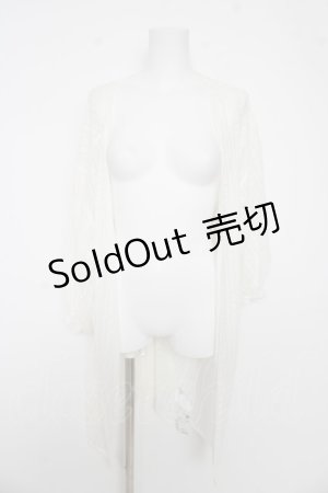 画像: axes femme / ストライプレースガウン  シロ Y-26-03-06-160-AX-TO-SZ-ZY