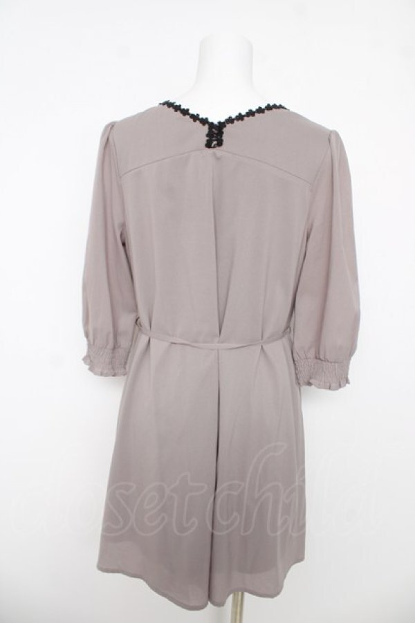 画像2: axes femme / フロントレースチュニ  グレー Y-26-03-06-161-AX-OP-SZ-ZY (2)