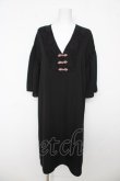 画像1: axes femme / チャイナ釦ゆったりロングワンピース M 黒 Y-26-03-06-162-AX-OP-SZ-ZY (1)