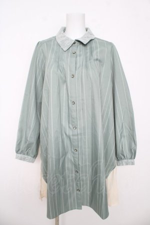 画像: axes femme / バックシャンストライプチュニ M グリーン Y-26-03-06-163-AX-OP-SZ-ZY