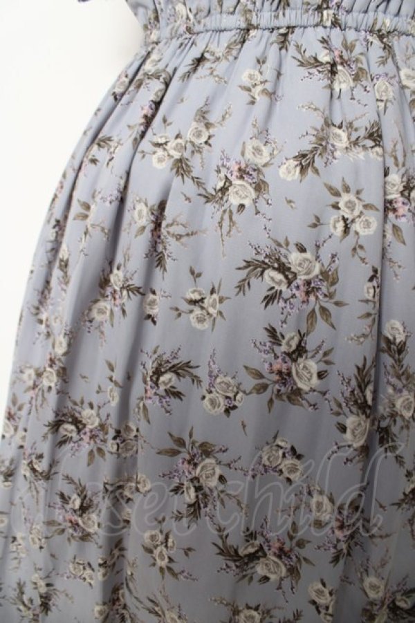 画像3: axes femme / ローズ柄襟付きワンピース  サックス Y-26-03-06-167-AX-OP-SZ-ZY (3)