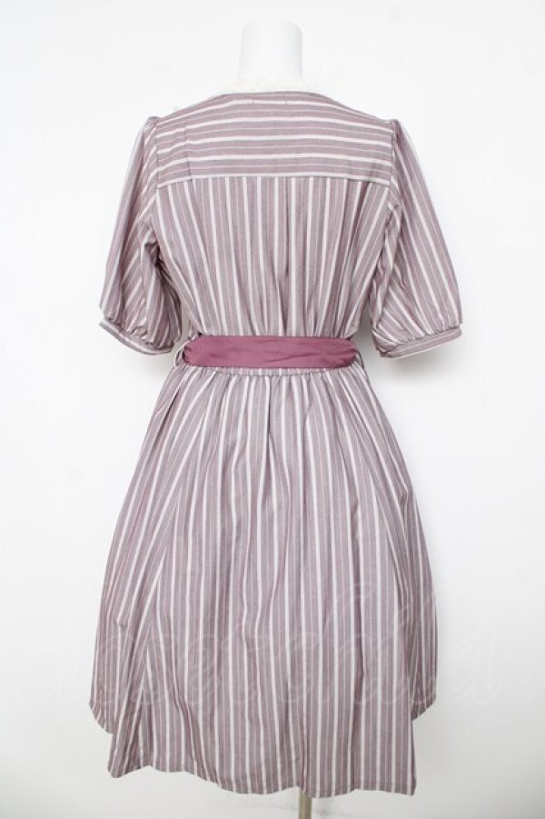 画像2: axes femme / ブロッキングストライプワンピース  グレー Y-26-03-06-168-AX-OP-SZ-ZY (2)