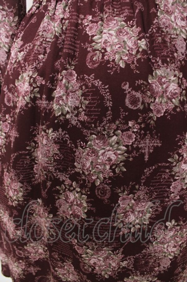 画像3: axes femme / クラシカルワンピース  ワイン Y-26-03-06-171-AX-OP-SZ-ZY (3)