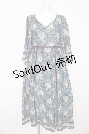 画像: axes femme / ウォールオーナメント柄ワンピース  グリーン Y-26-03-06-172-AX-OP-SZ-ZY