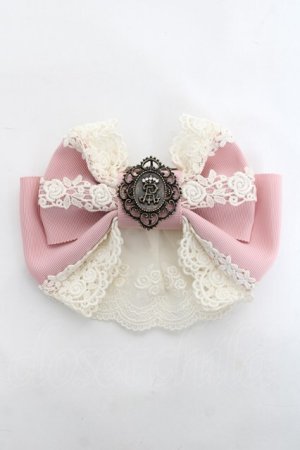 画像: ALICE and the PIRATES / ロージアエンプレスリボンバレッタ  ピンク/ホワイト Y-26-03-06-021-PA-AC-SZ-ZY