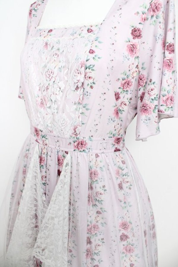 画像3: axes femme / 薔薇柄ラッフルチュールワンピース  ピンク Y-26-03-06-174-AX-OP-SZ-ZY (3)