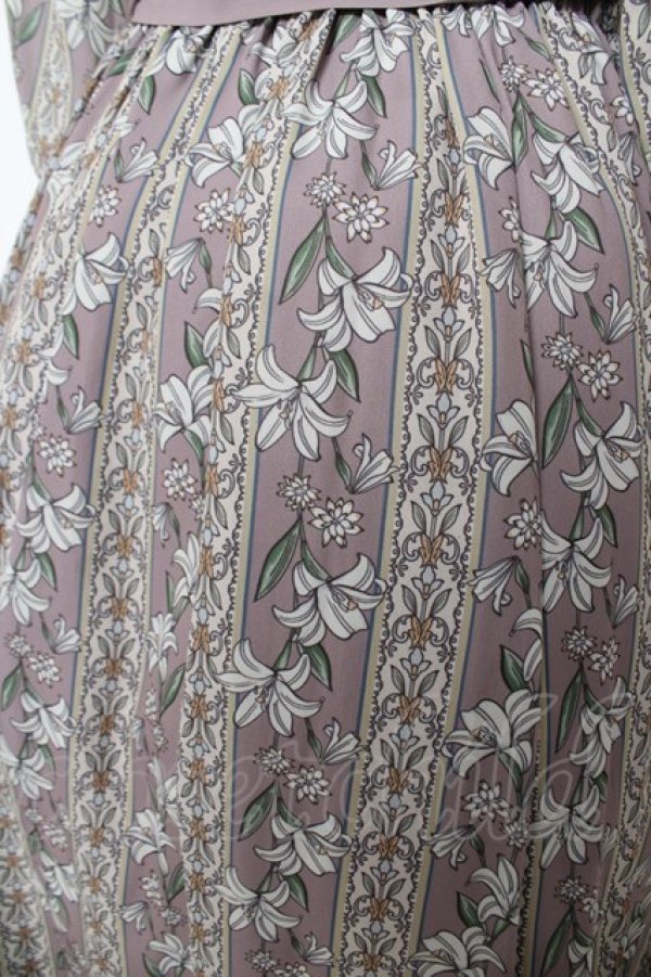 画像3: axes femme / リリー柄ワンピース  ピンク Y-26-03-06-175-AX-OP-SZ-ZY (3)