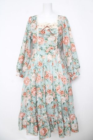 画像: axes femme / ブルームフラワー柄ワンピース  ミント Y-26-03-06-176-AX-OP-SZ-ZY