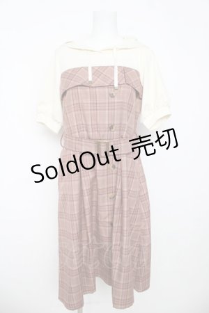 画像: axes femme / パーカードッキングワンピース  ベージュ Y-26-03-06-179-AX-OP-SZ-ZY