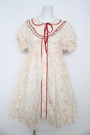 画像: d.alice / フラワーベアワンピース  オフ Y-26-03-06-192-LO-OP-SZ-ZY