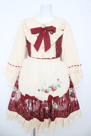 画像: 熊逗  / いちごワンピースセット S 赤 Y-26-03-06-193-LO-OP-SZ-ZY