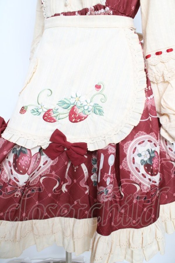 画像4: 熊逗  / いちごワンピースセット S 赤 Y-26-03-06-193-LO-OP-SZ-ZY (4)