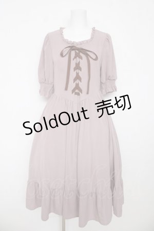 画像: m petit by misako / AMレースアップワンピース  ピンク Y-26-03-06-197-LO-OP-SZ-ZY