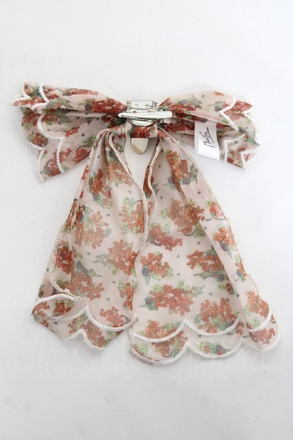 画像2: axes femme / 2wayリボンブローチクリップ  生成り Y-26-03-06-023-AX-ZA-SZ-ZY (2)