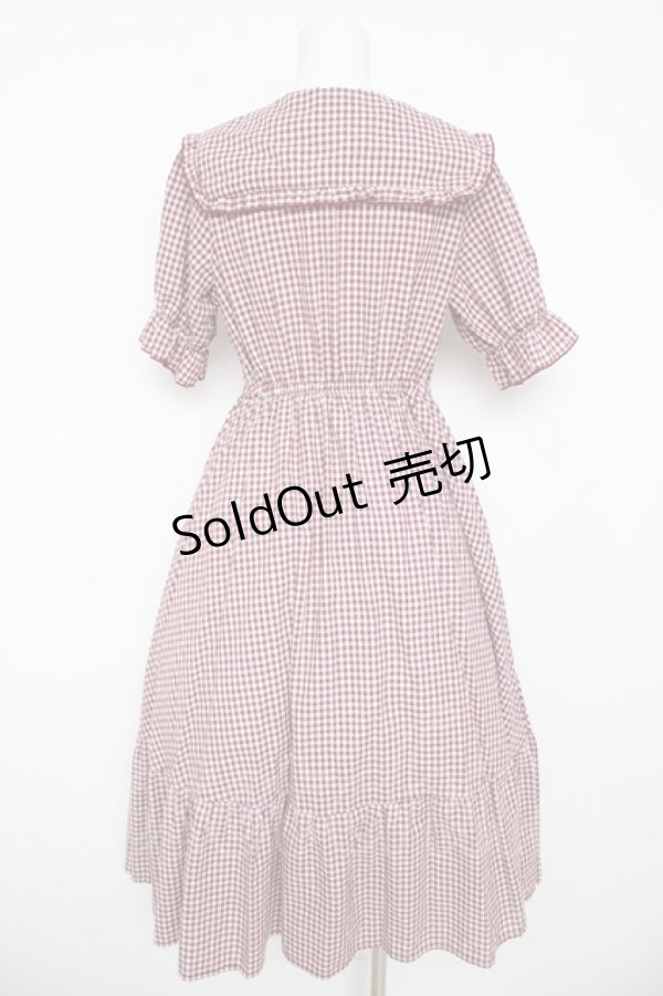 画像2: m petit by misako / AM*ギンガムCHKワンピース  赤 Y-26-03-06-198-LO-OP-SZ-ZY (2)