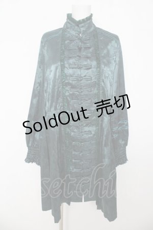 画像: 星箱works / 藤花集中華風プリーツワンピース  グリーン Y-26-03-06-204-PU-OP-SZ-ZY