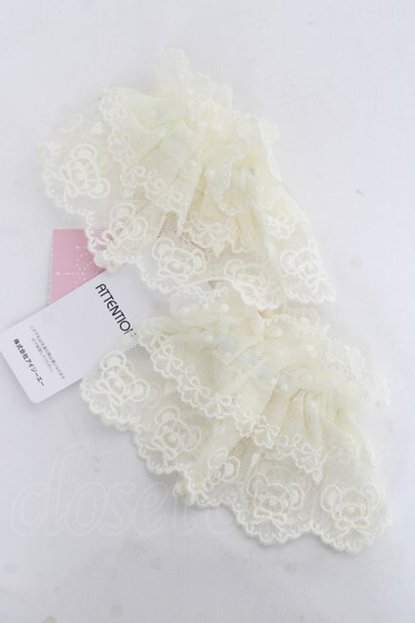 画像2: axes femme kawaii / クマ刺繍お袖留め F 生成り Y-26-03-06-024-AX-ZA-SZ-ZY (2)