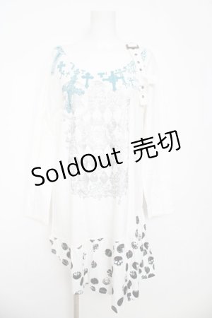 画像: PUTUMAYO / ドットスカルptカットワンピース  オフシロ Y-26-03-06-206-PT-OP-SZ-ZY