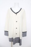 画像1: ALGONQUINS / トランプptロングカーディガン F アイボリー/グレー Y-26-03-06-210-AL-TO-SZ-ZY (1)