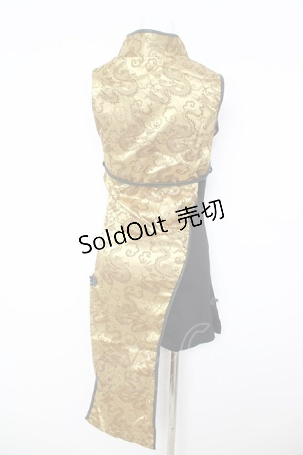 画像2: Qutie Frash / チャイナアシメチュニック  イエロー Y-26-03-06-215-QU-OP-SZ-ZY (2)